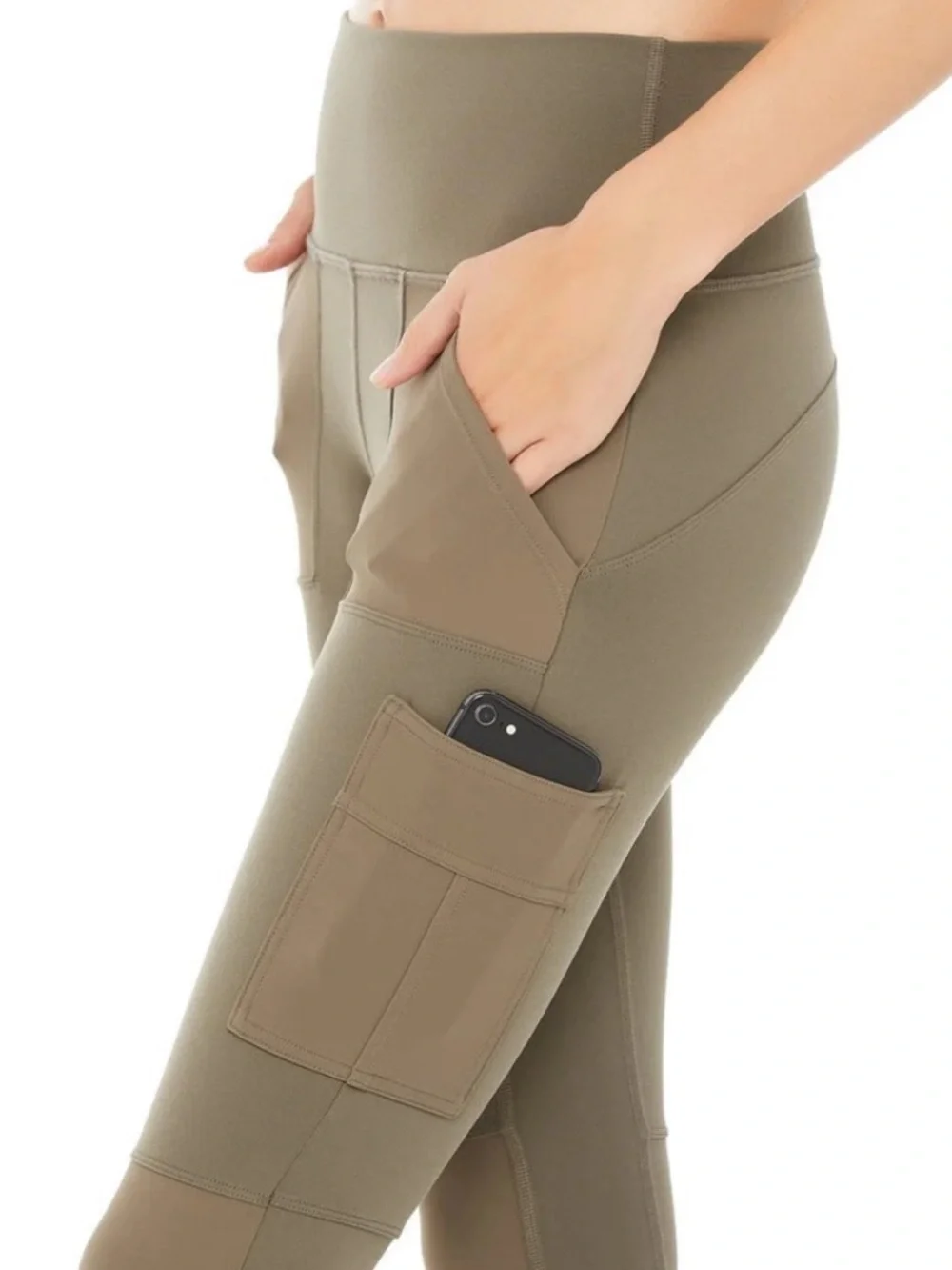 Alo Yoga Size Extra Small High Waisted Cargo Leggings - Olive Branch